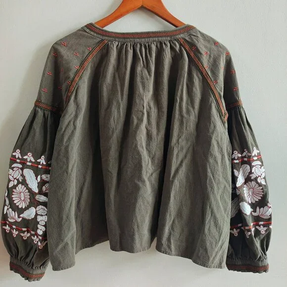 RD + KOKIO For Anthropologie Embroidered Top/Jacket - Picture 5 of 12